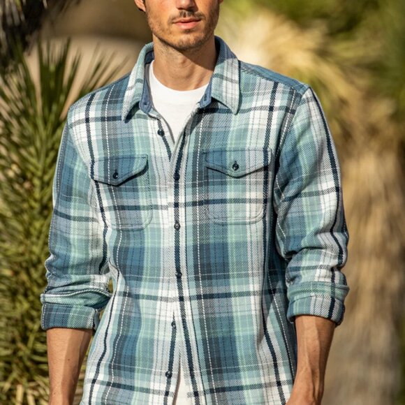 Outerknown Blanket Shirt in Daylight Seaview Plaid